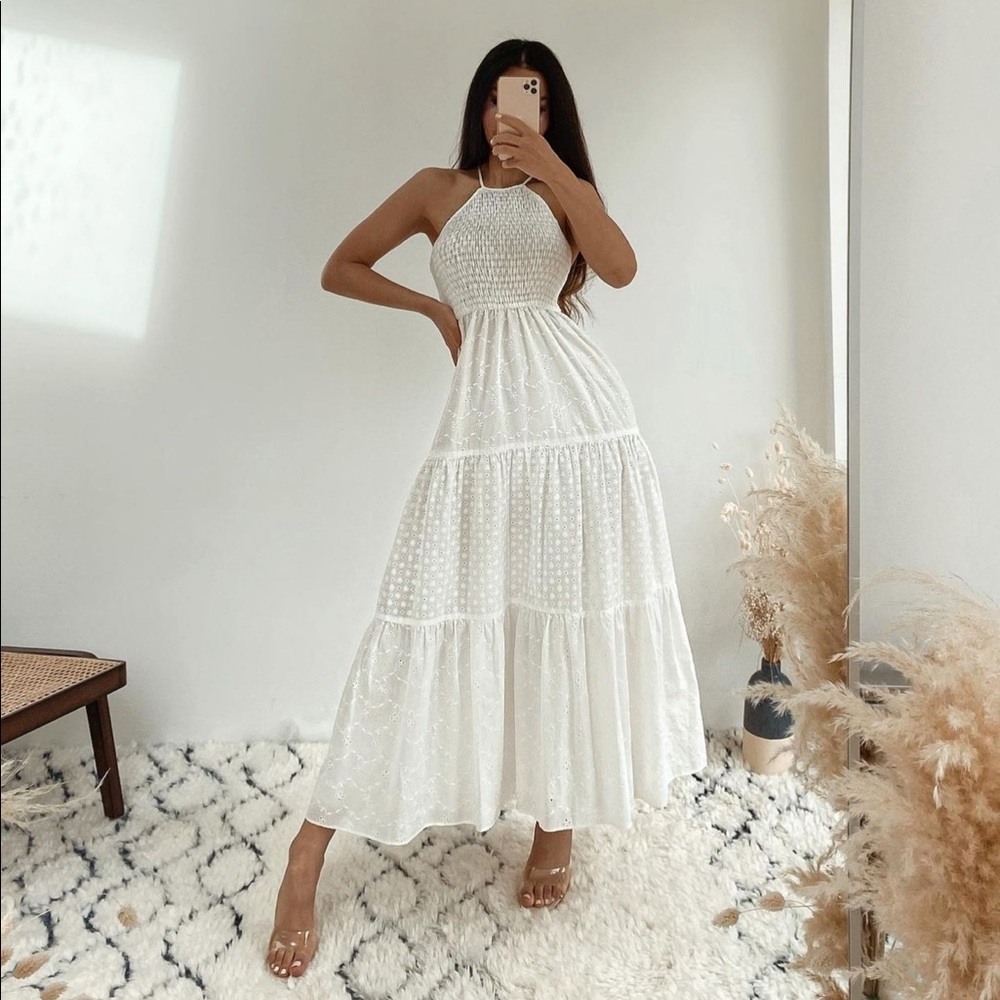 Zara embroidery openwork dress bloggers fav - Picture 4 of 16